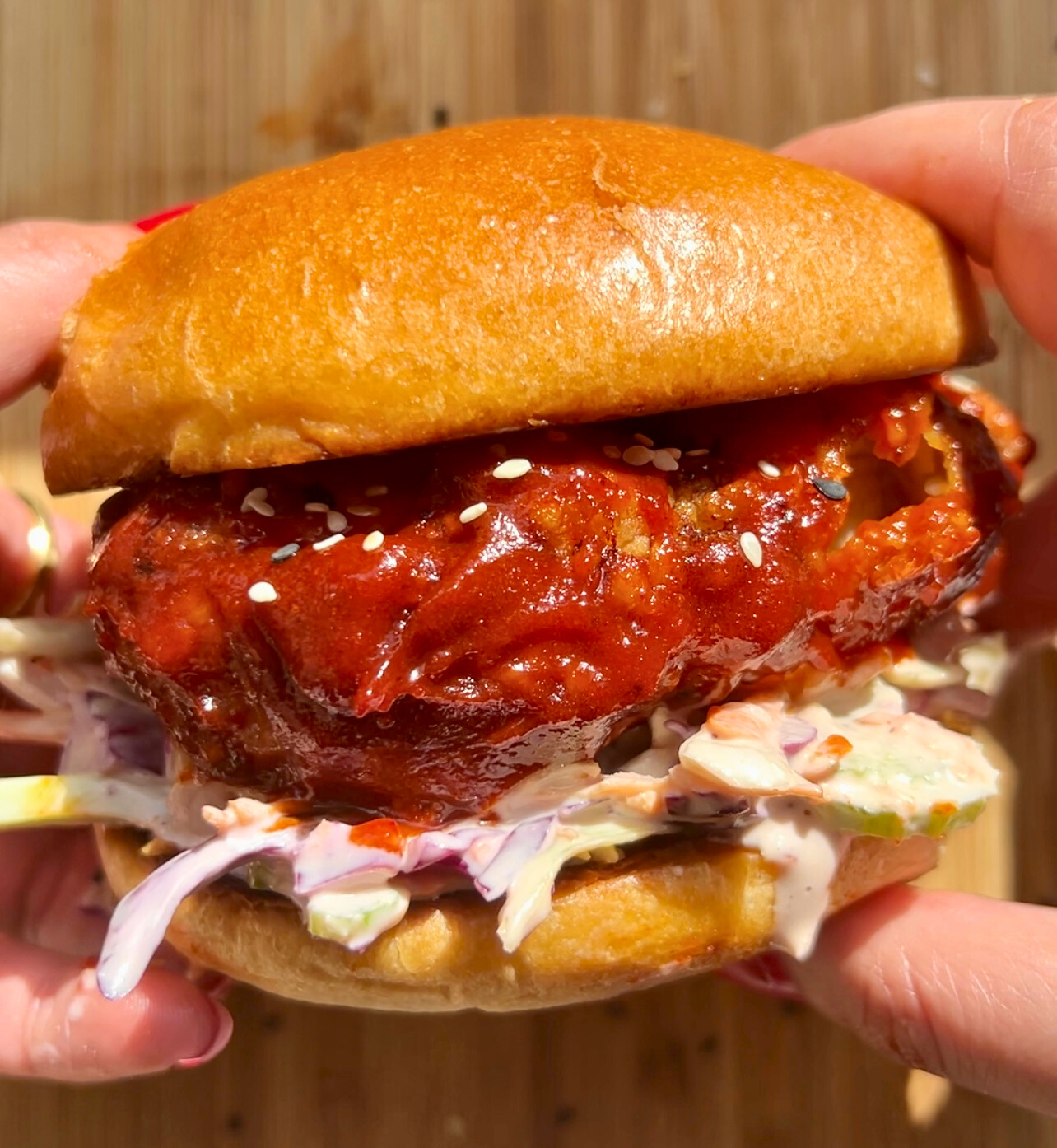 Korean Fried Chicken Burger | samah eats