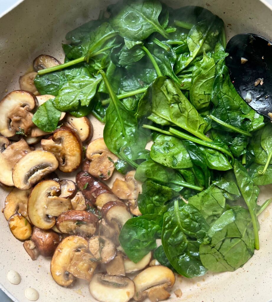 mushroom and spinach