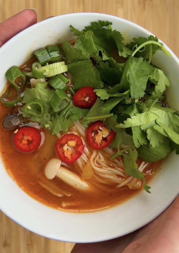 mushroom dumpling soup