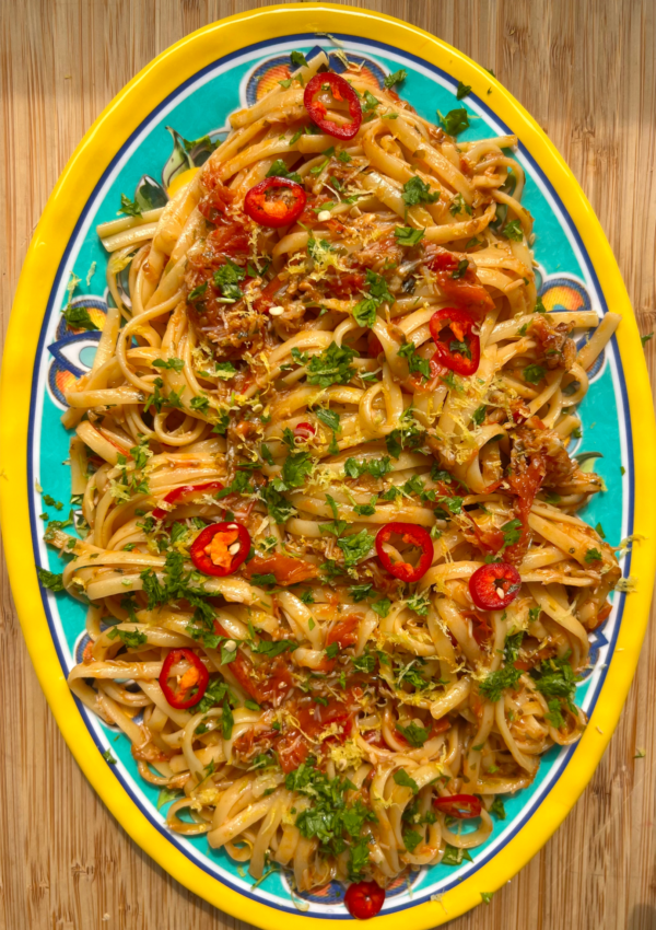 Easy Crab Linguine Dish