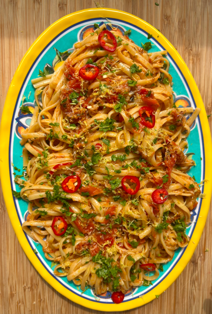 Easy Crab Linguine Dish