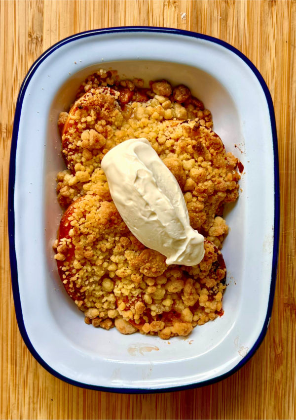 Single Serving Nectarine crumble